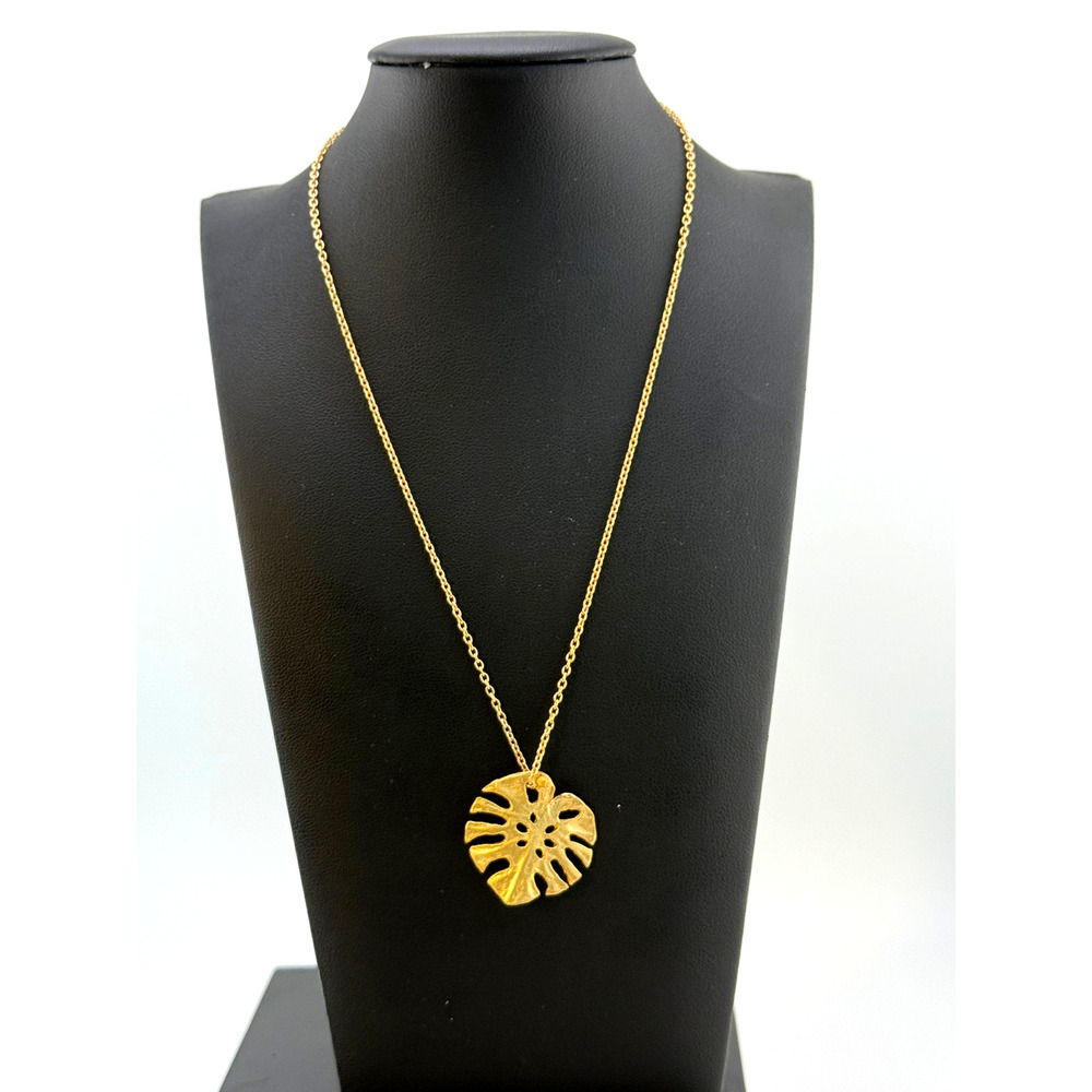 Michael Michaud Monstera Plant Pendant Necklace